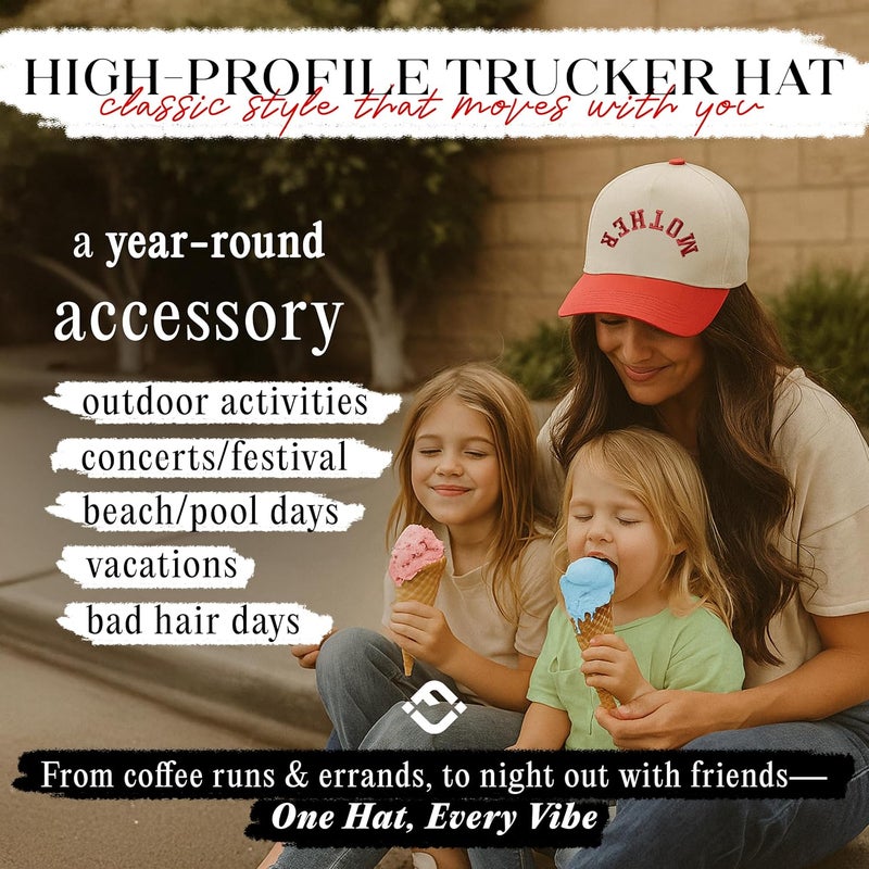 Funky Junque Trucker Hat Women Men 2-Tone Baseball Cap – Vintage Western Style Embroidered Snapback, Premium Cotton Blend - Image 2